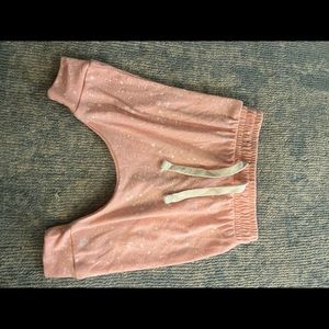 Stem pink and white baby girl pants